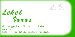 lehel voros business card